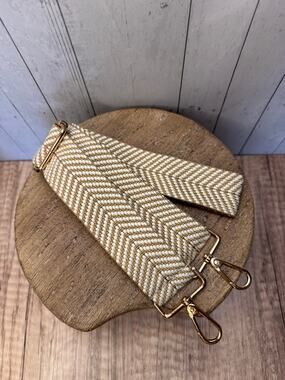 Woven White Beige Purse Strap Crossbody Bag Strap NEW! Boho Bag Strap